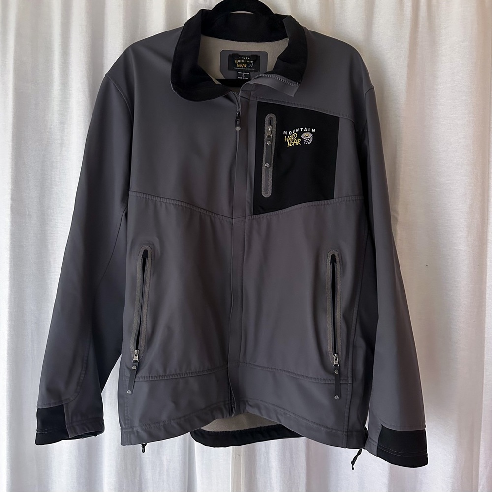 Mountain Hardwear Gray and Black Soft-Shell Jacket